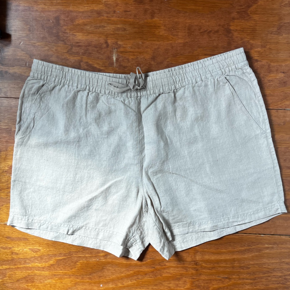 NEW Tommy Bahama Khaki Linen Drawstring Shorts